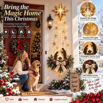 ✨Last Day 50% OFF✨✝️Lighted Bethlehem Star Christmas Wall & Porch Decor